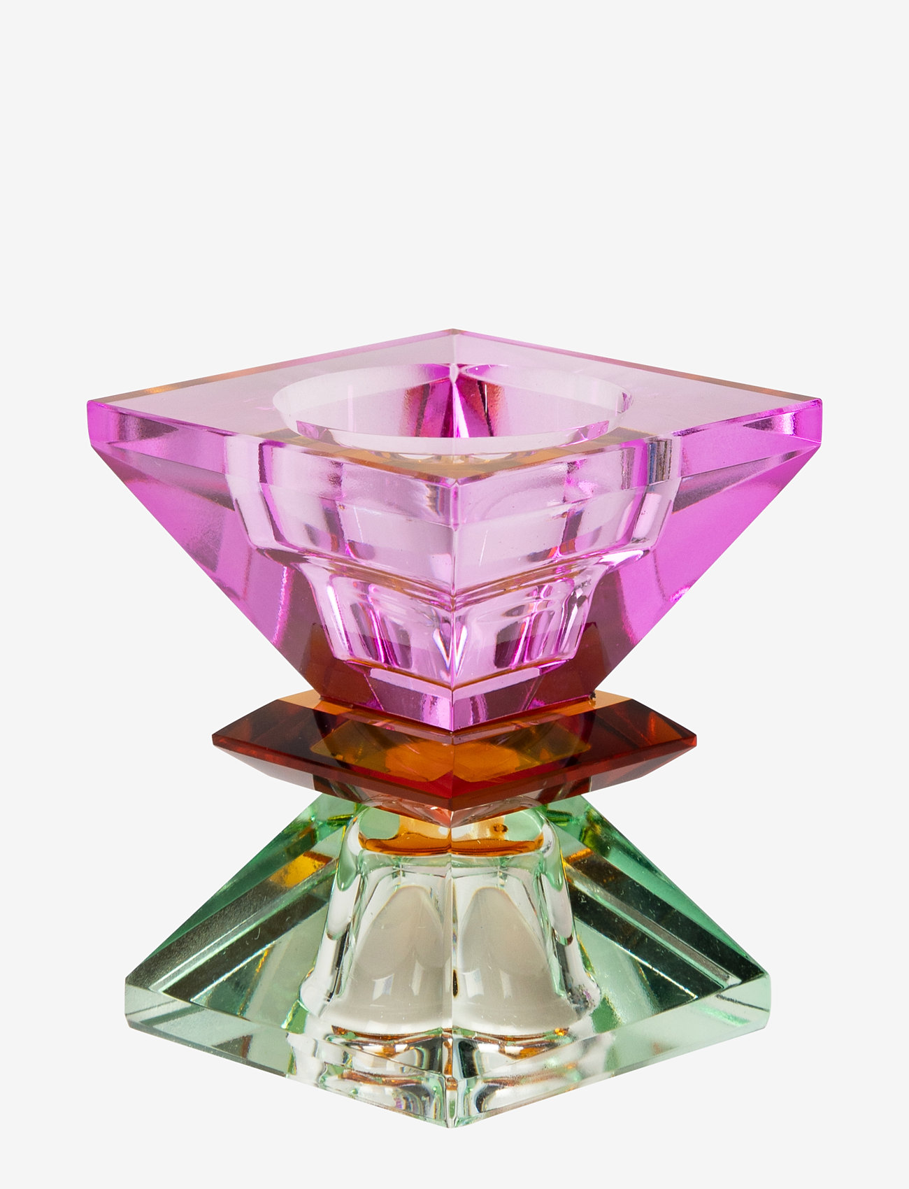 C'est Bon - Crystal candle holder - violet/amber/light mint - 1