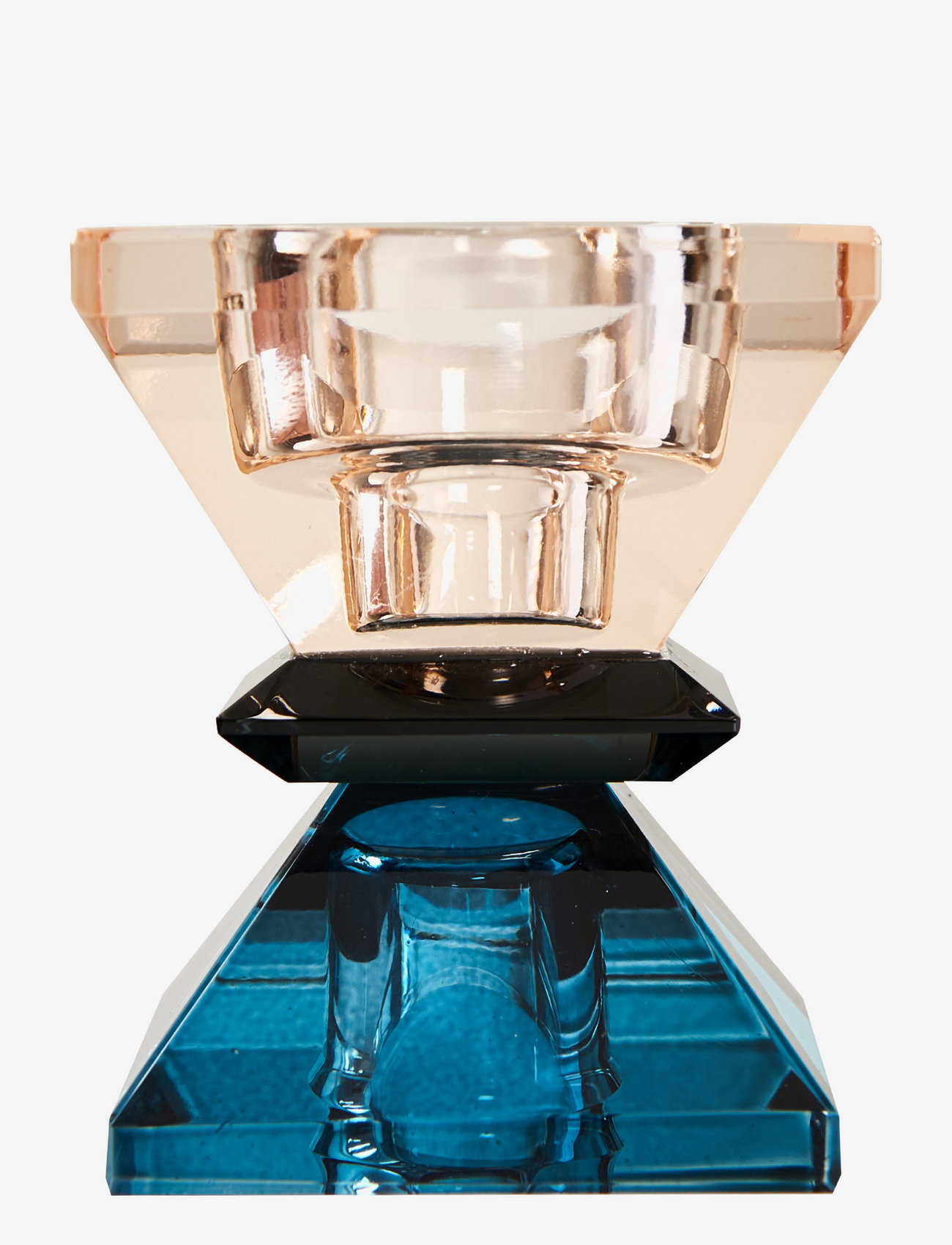 C'est Bon - Crystal candle holder - die niedrigsten preise - peach/gray/blue - 0