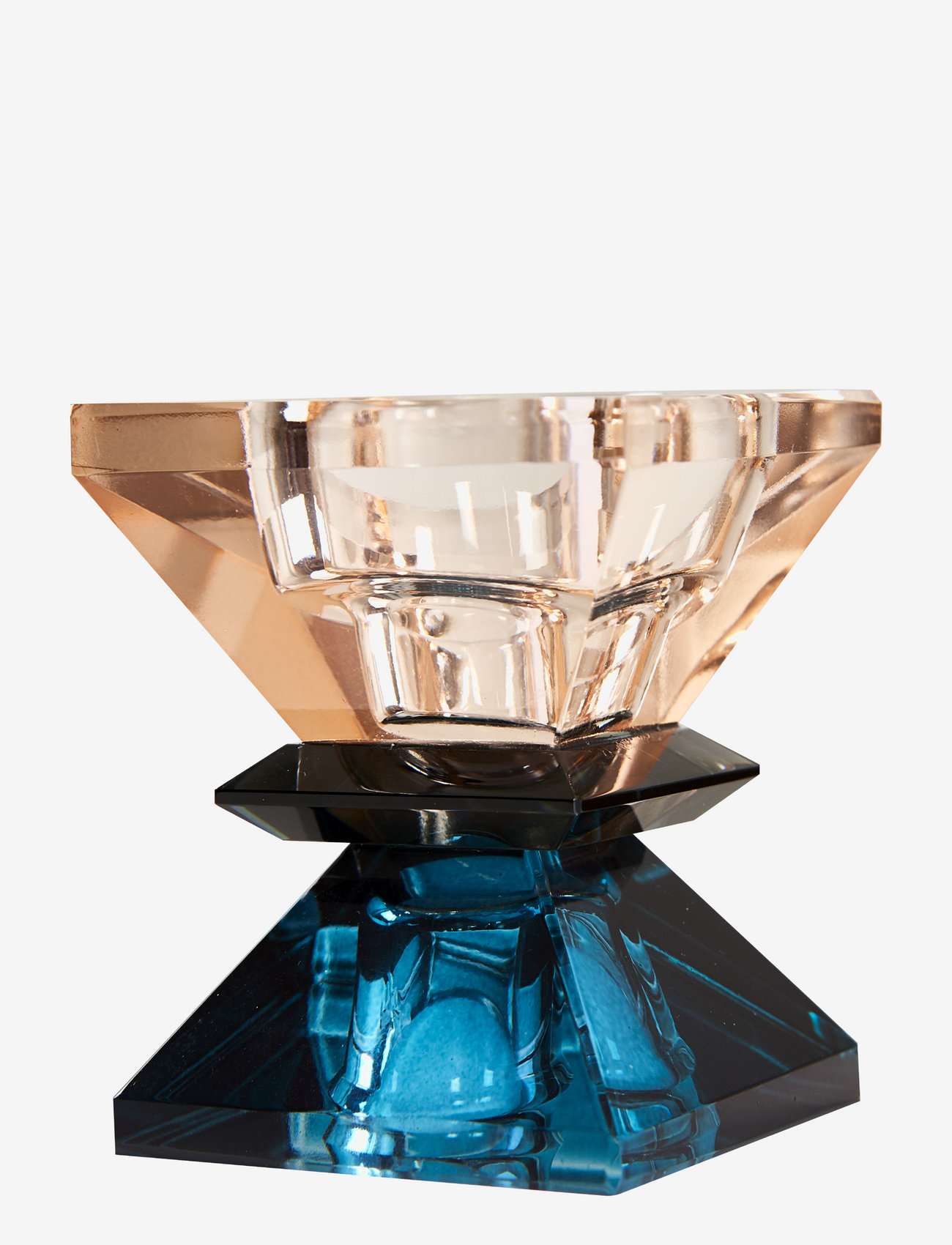 C'est Bon - Crystal candle holder - mažiausios kainos - peach/gray/blue - 1
