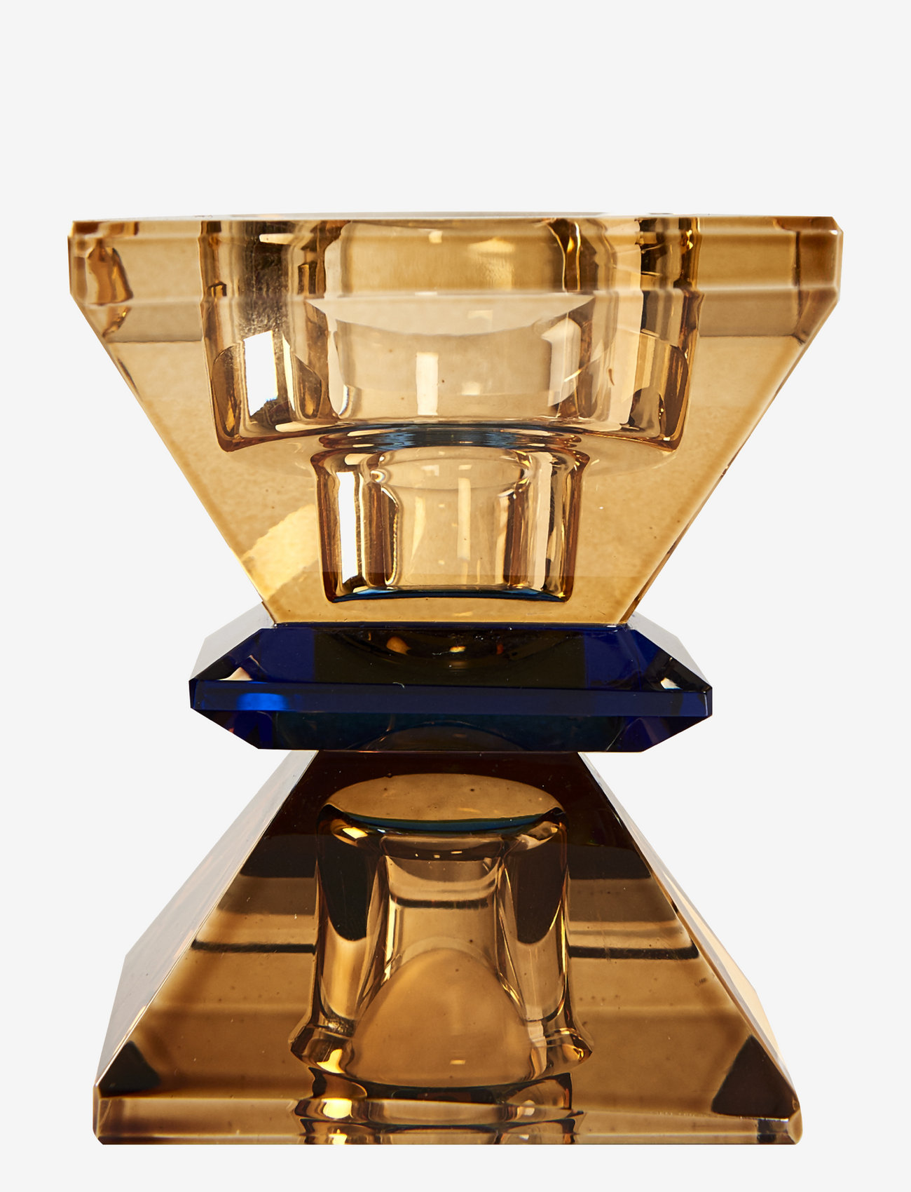 C'est Bon - Crystal candle holder - die niedrigsten preise - ligth brown/blue/brown - 0