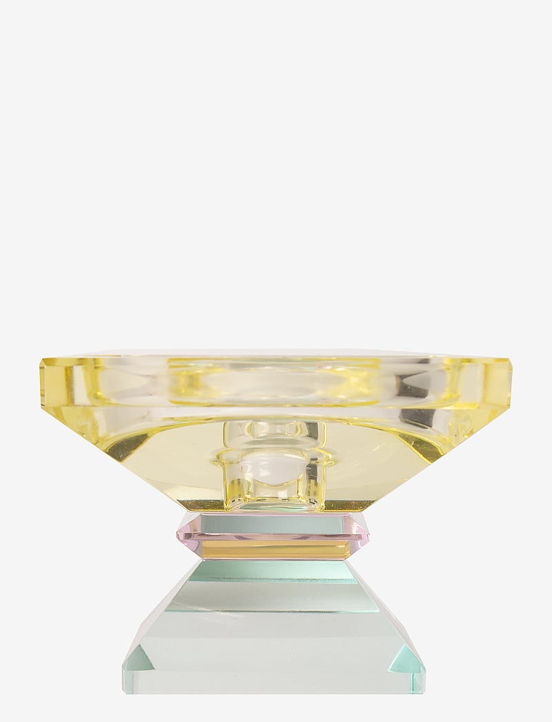 C'est Bon - Crystal candle holder - nach preis einkaufen - light yellow/pink/light mint - 1