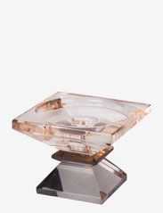 C'est Bon - Crystal candle holder - lägsta priserna - peach/dark brown/smoke grey - 2
