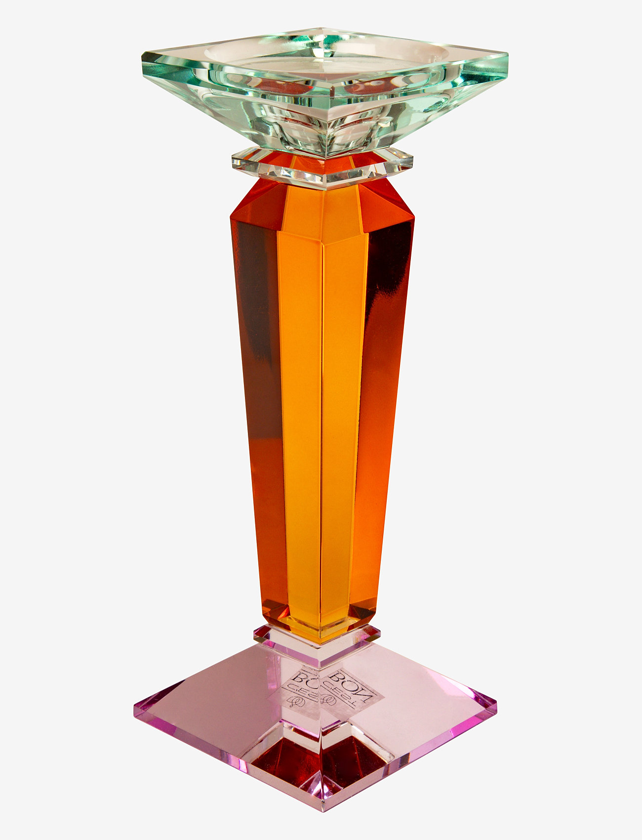 C'est Bon - Crystal candle holder - violet/amber/light mint - 0