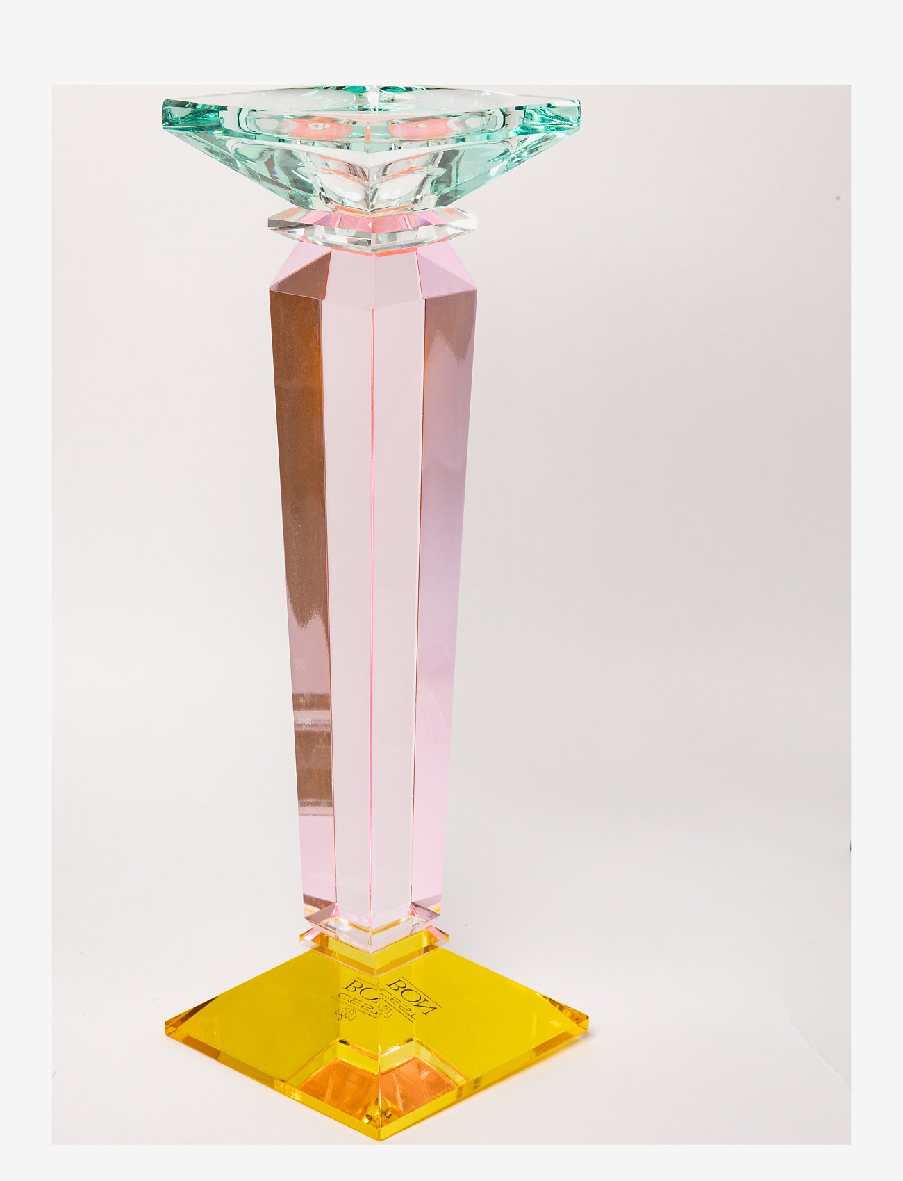 C'est Bon - Crystal candle holder - yellow/pink/light mint - 0