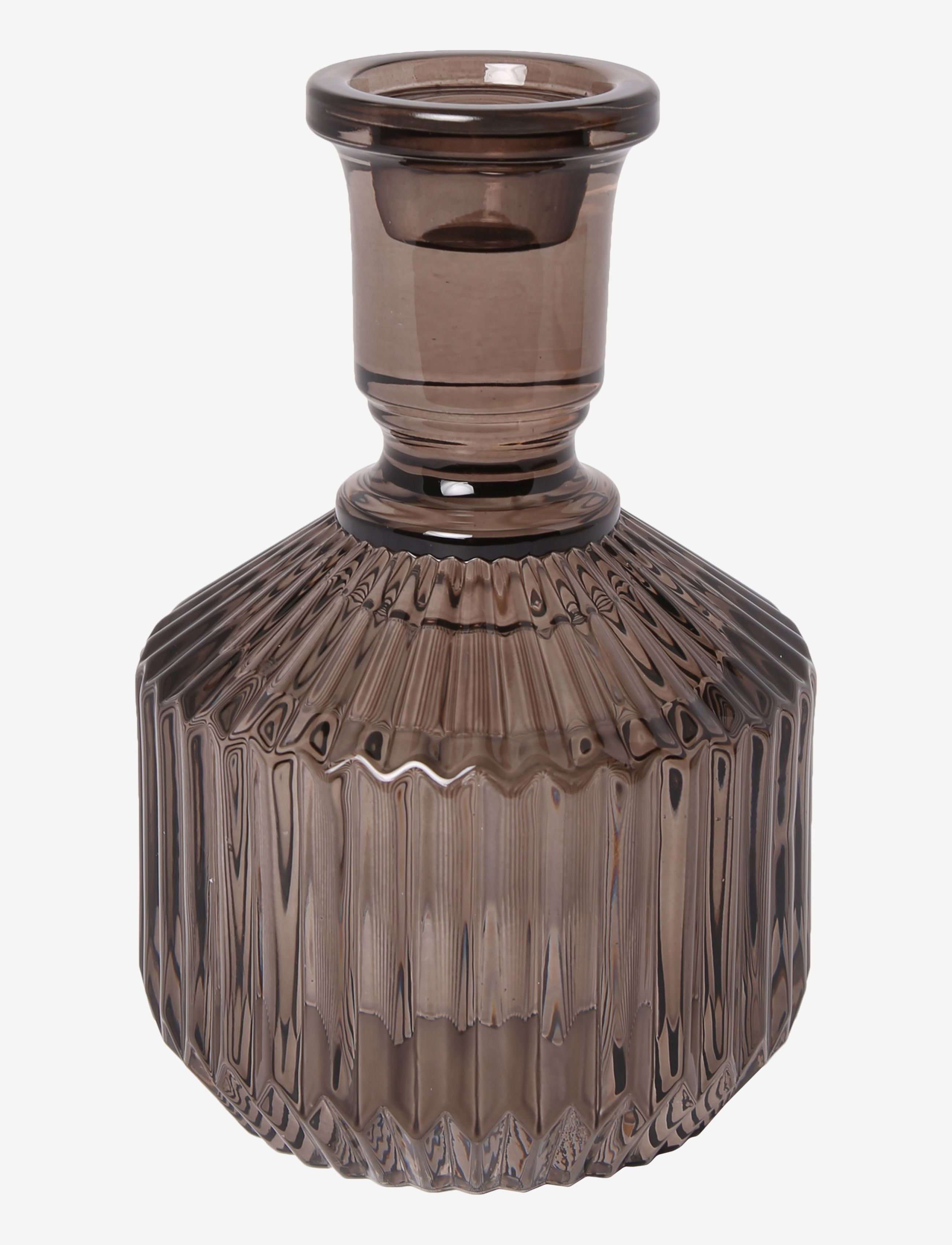 C'EST BON Glas Lysestage Braun - H18CM - Unisex