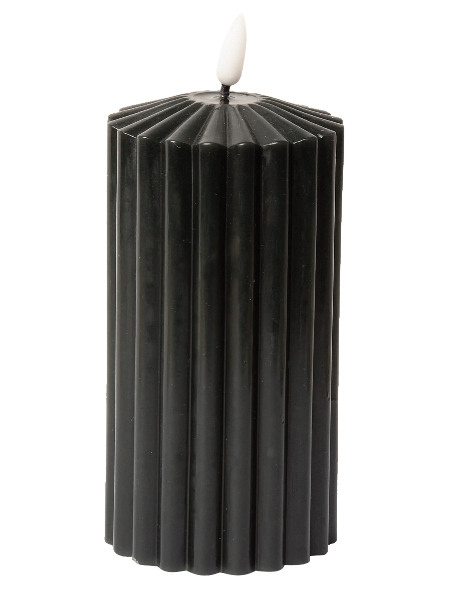 C'est Bon - Striped LED pillar candle - madalaimad hinnad - grey - 0