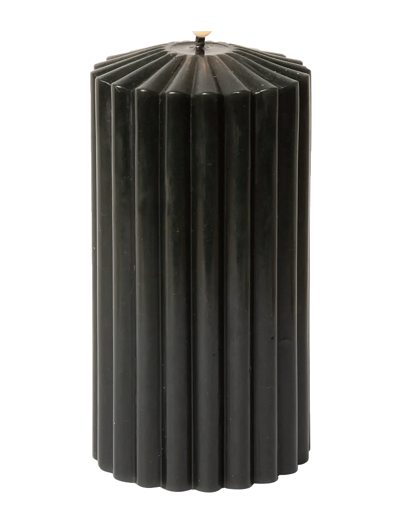 C'est Bon - Striped LED pillar candle - led kerzen - grey - 1