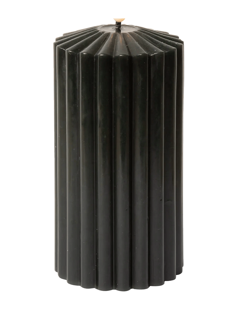 C'est Bon - Striped LED pillar candle - die niedrigsten preise - grey - 1