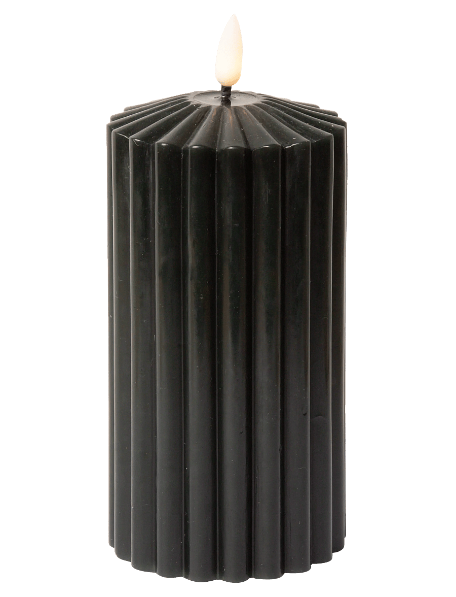 C'est Bon - Striped LED pillar candle - madalaimad hinnad - grey - 1