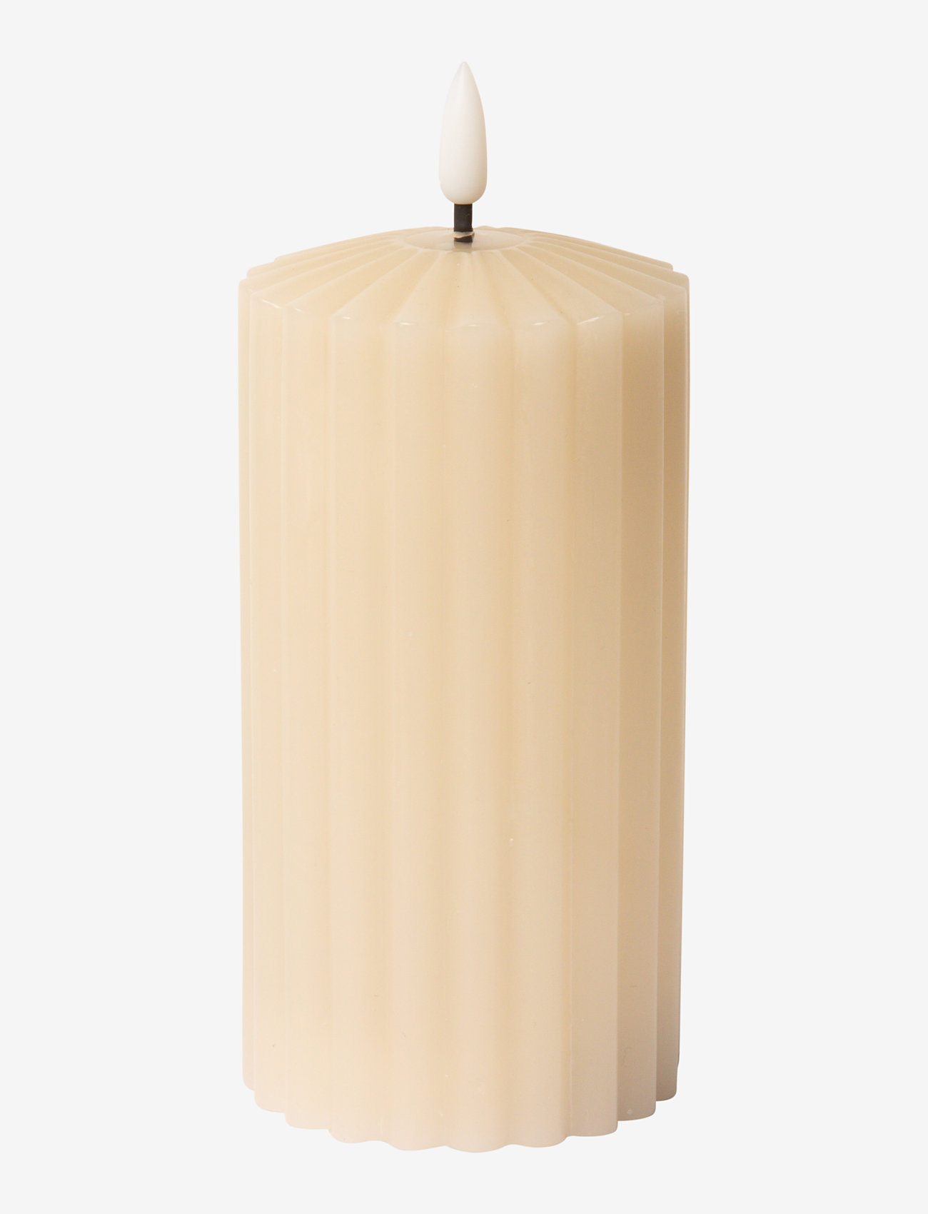 C'est Bon - Striped LED pillar candle - led lys - sand - 0