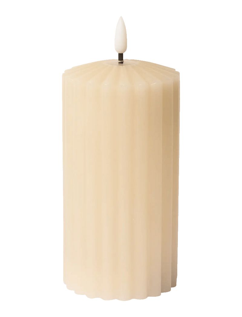 C'est Bon - Striped LED pillar candle - led küünlad - sand - 0