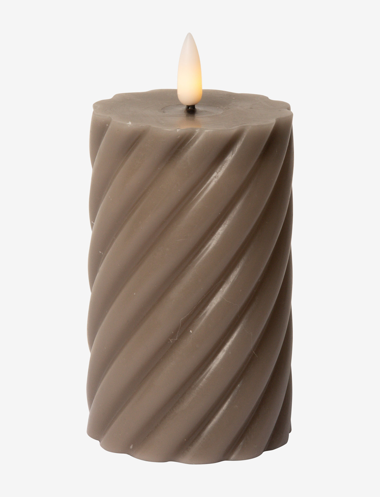 C'est Bon - Spiralled LED pillar candle - die niedrigsten preise - latte - 1