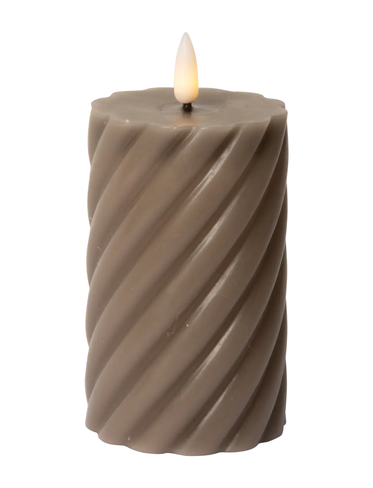 C'est Bon - Spiralled LED pillar candle - led kaarsen - latte - 1