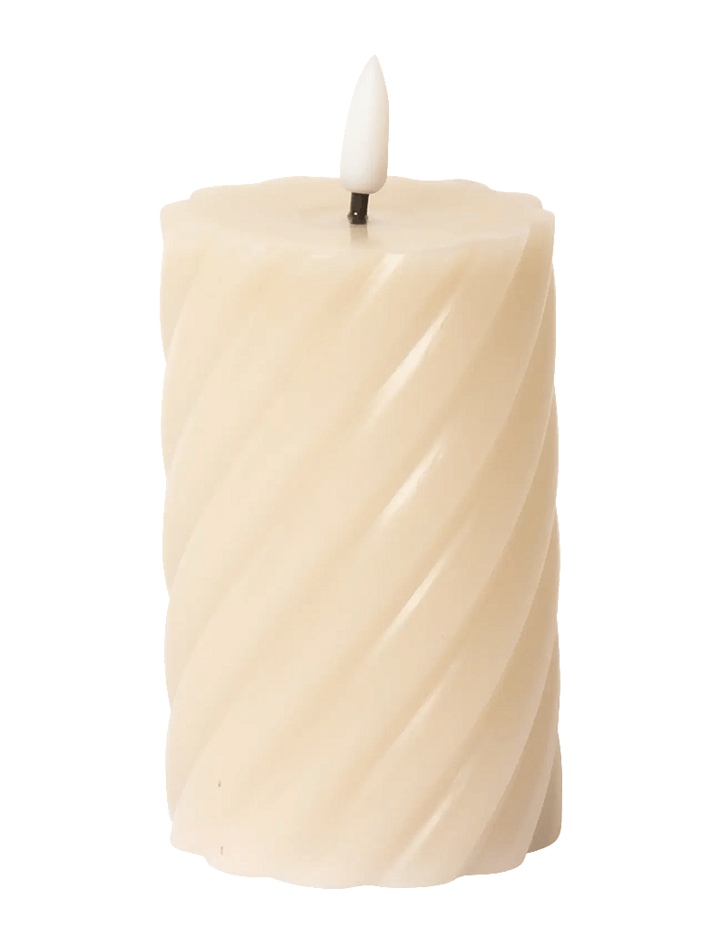 C'est Bon - Spiralled LED pillar candle - die niedrigsten preise - sand - 0