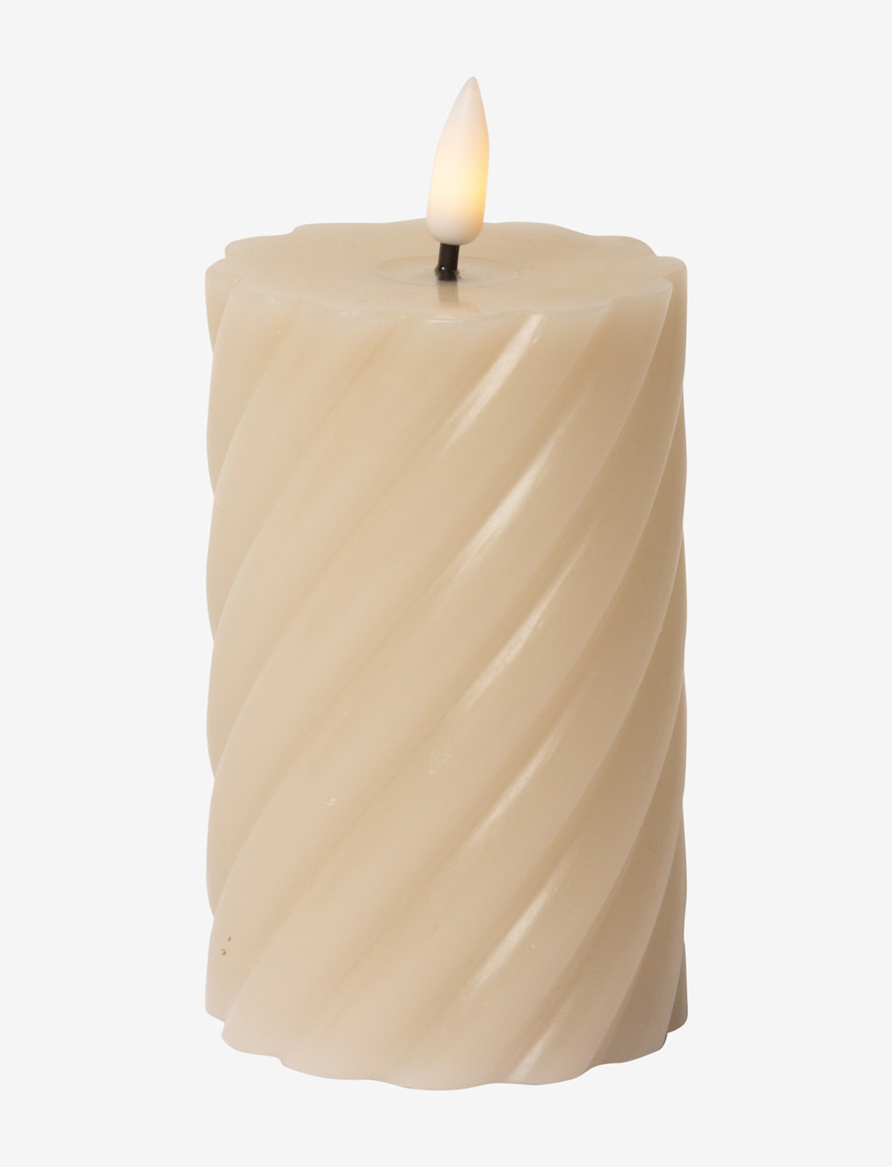 C'est Bon - Spiralled LED pillar candle - madalaimad hinnad - sand - 1