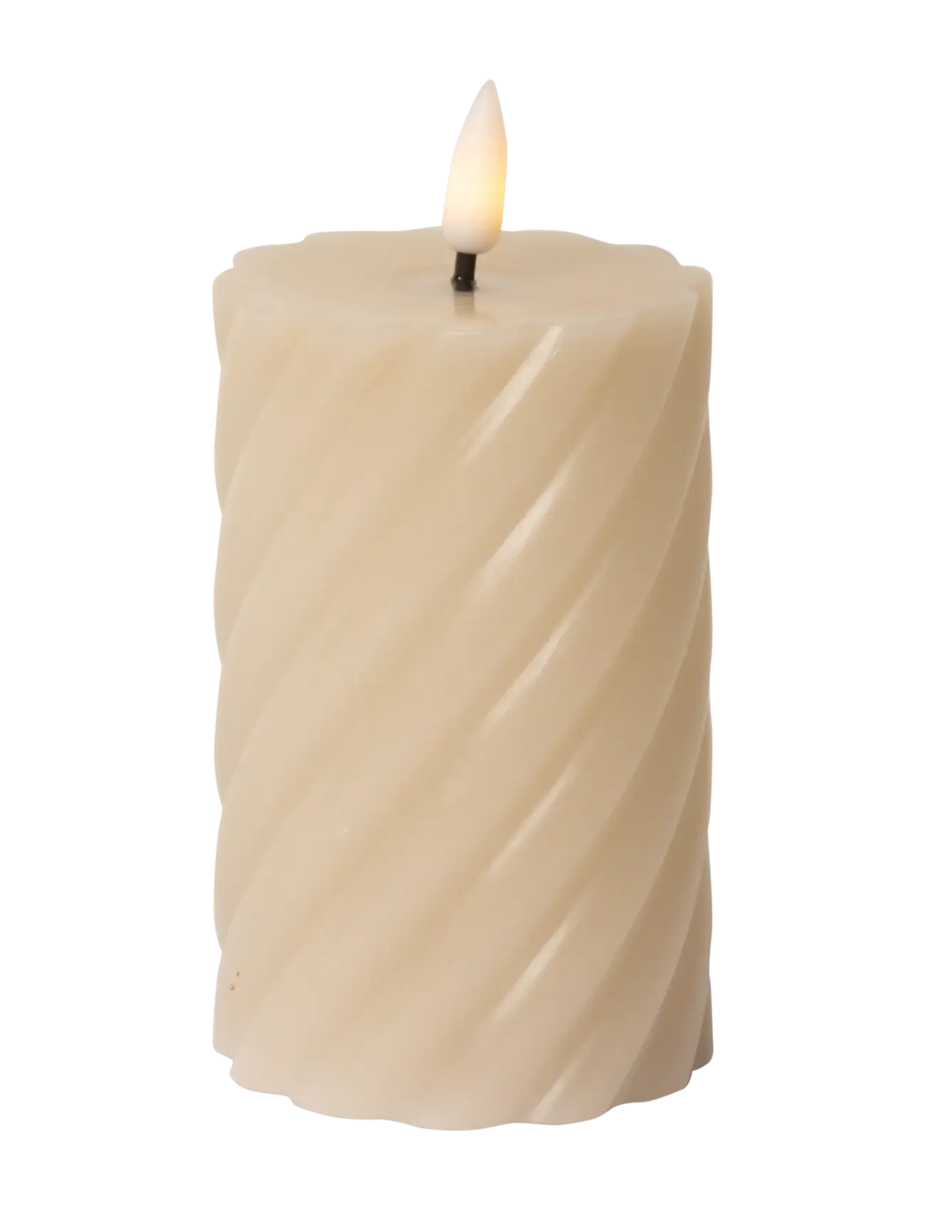 C'est Bon - Spiralled LED pillar candle - de laveste prisene - sand - 1
