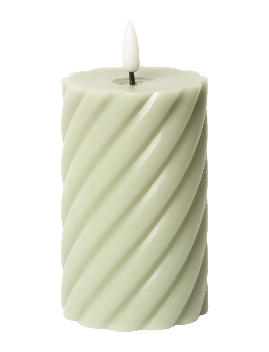 C'est Bon - Spiralled LED pillar candle - die niedrigsten preise - verte - 0