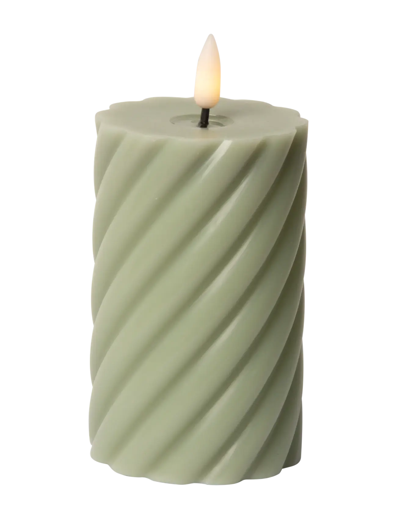 C'est Bon - Spiralled LED pillar candle - lägsta priserna - verte - 1