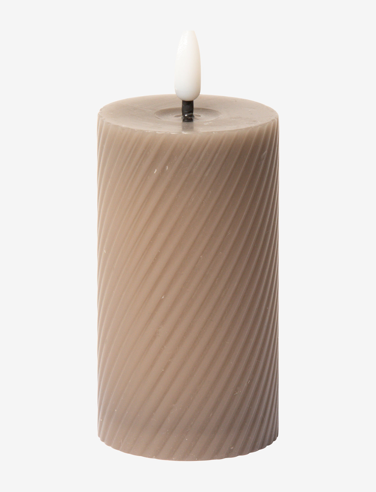 C'est Bon - Swirled LED pillar candle - led küünlad - grey - 0