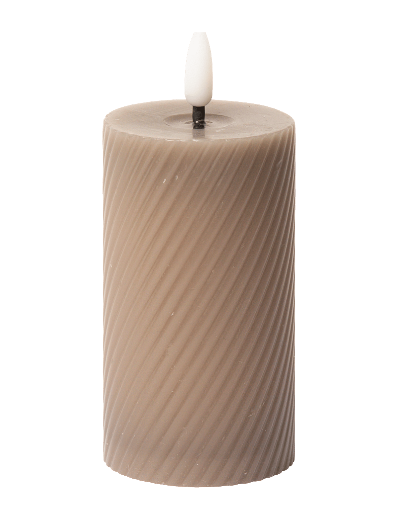 C'est Bon - Swirled LED pillar candle - led küünlad - grey - 0