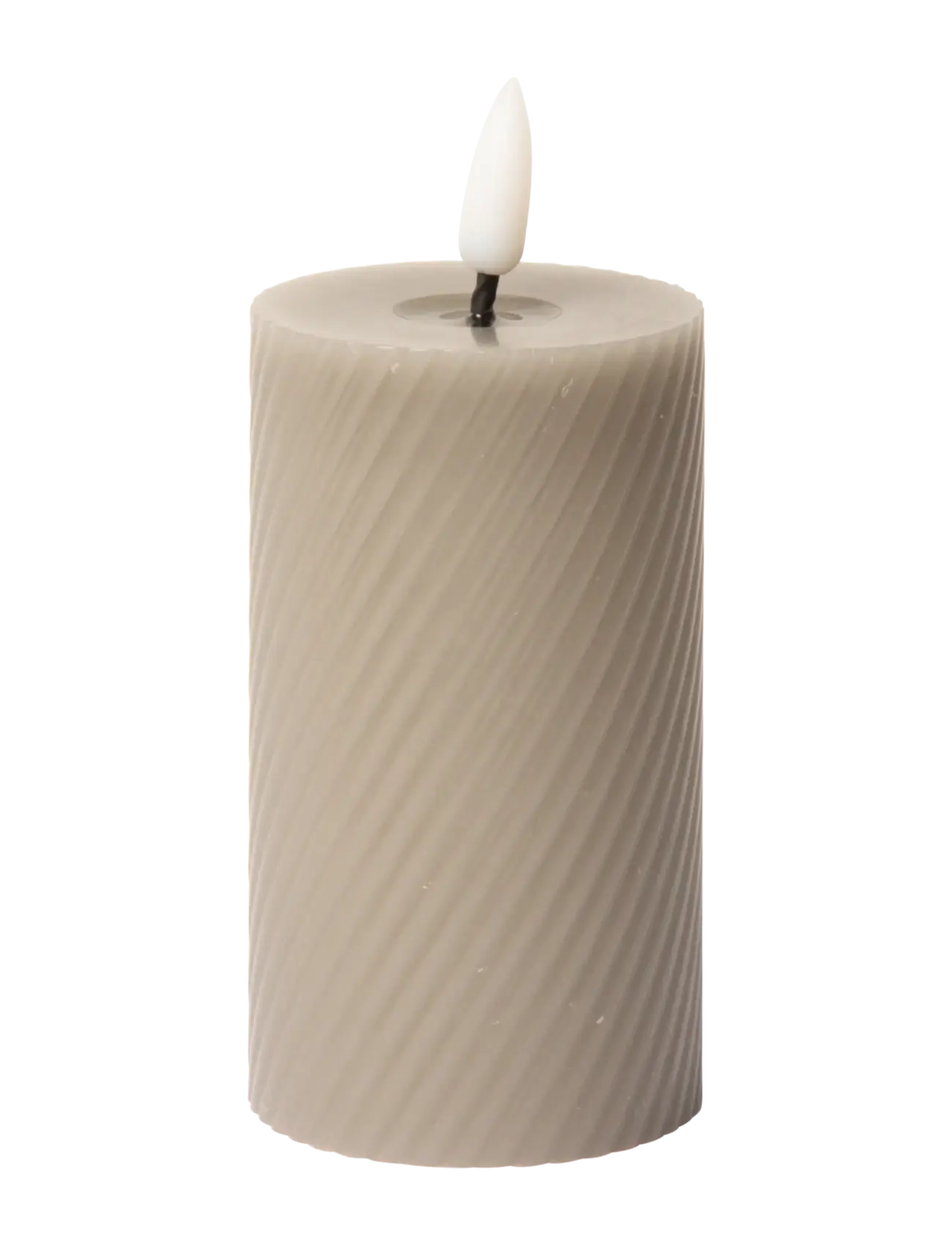 C'est Bon Swirled Led Pillar Candle, LED-lys, Beige, Str: H10CM