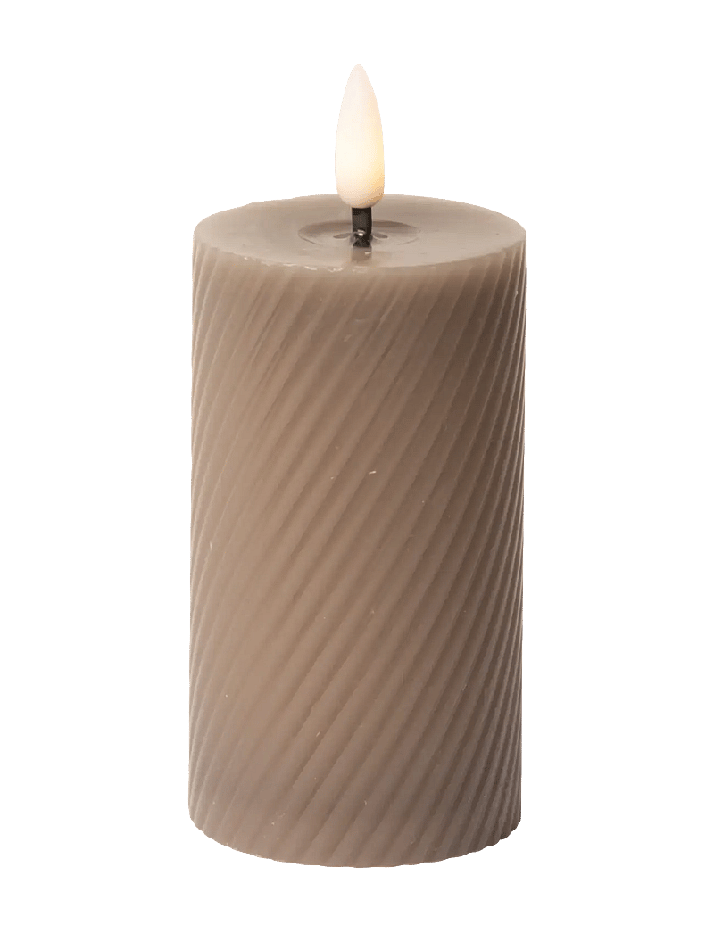 C'est Bon - Swirled LED pillar candle - die niedrigsten preise - latte - 1