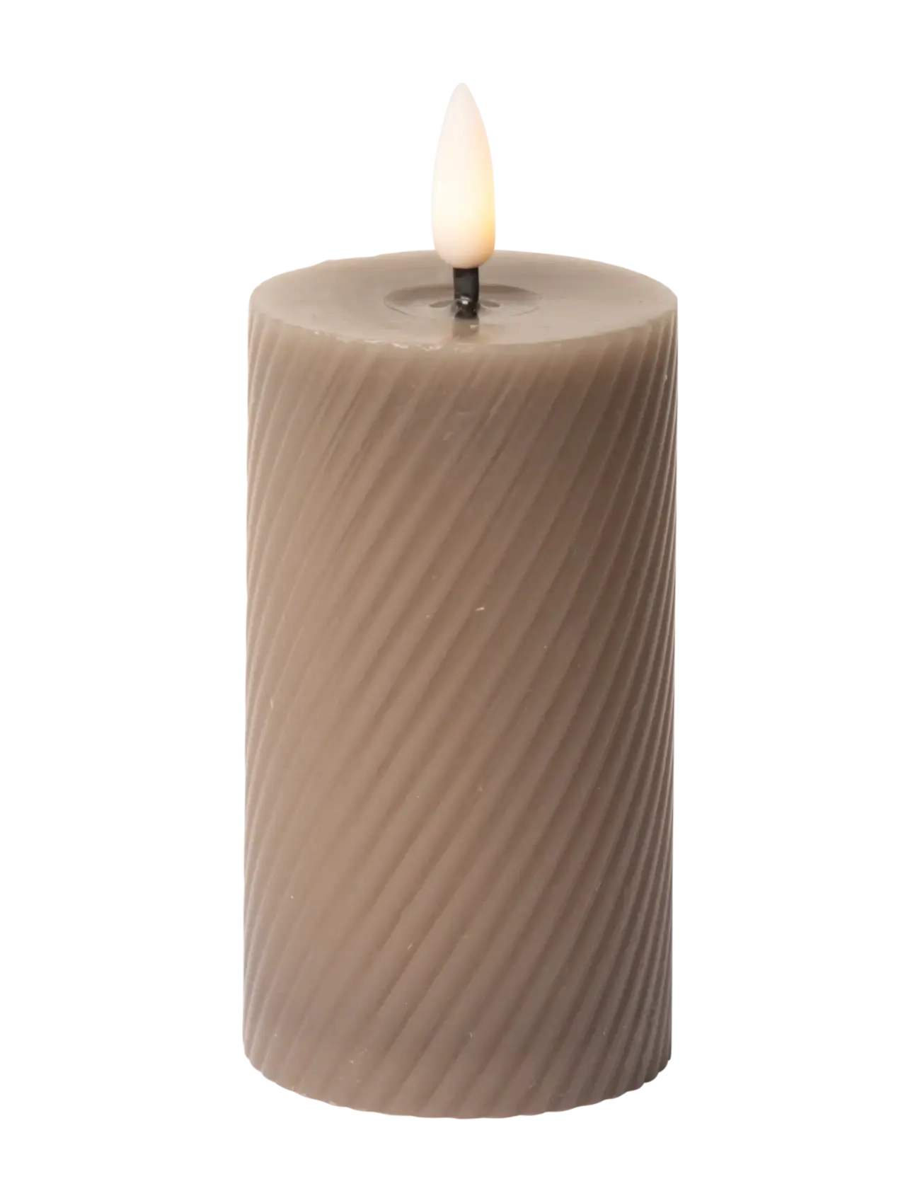 C'est Bon - Swirled LED pillar candle - zemākās cenas - latte - 1