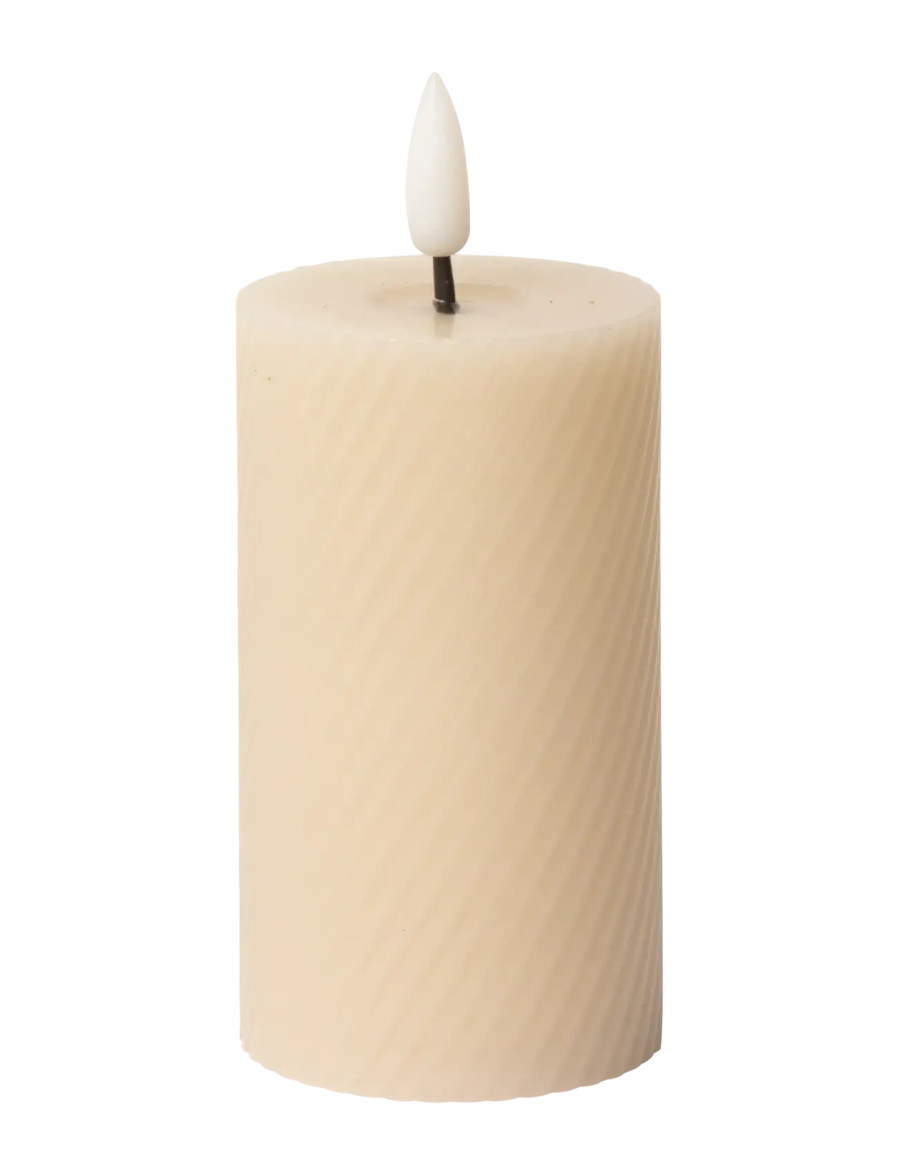 C'est Bon Swirled Led Pillar Candle, LED-lys, Beige, Str: H10CM