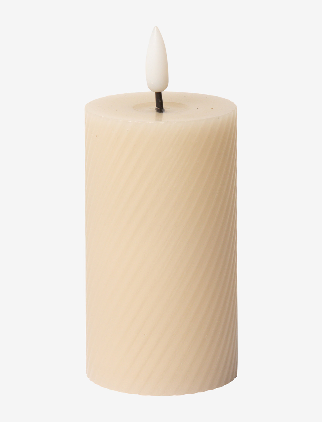 C'est Bon - Swirled LED pillar candle - laveste priser - sand - 0