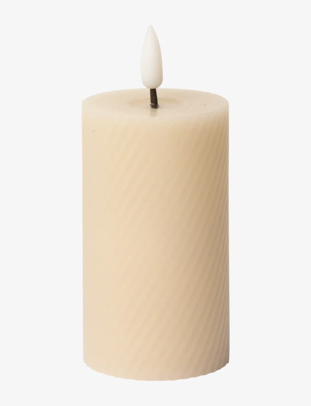 C'est Bon - Swirled LED pillar candle - led kerzen - sand - 0