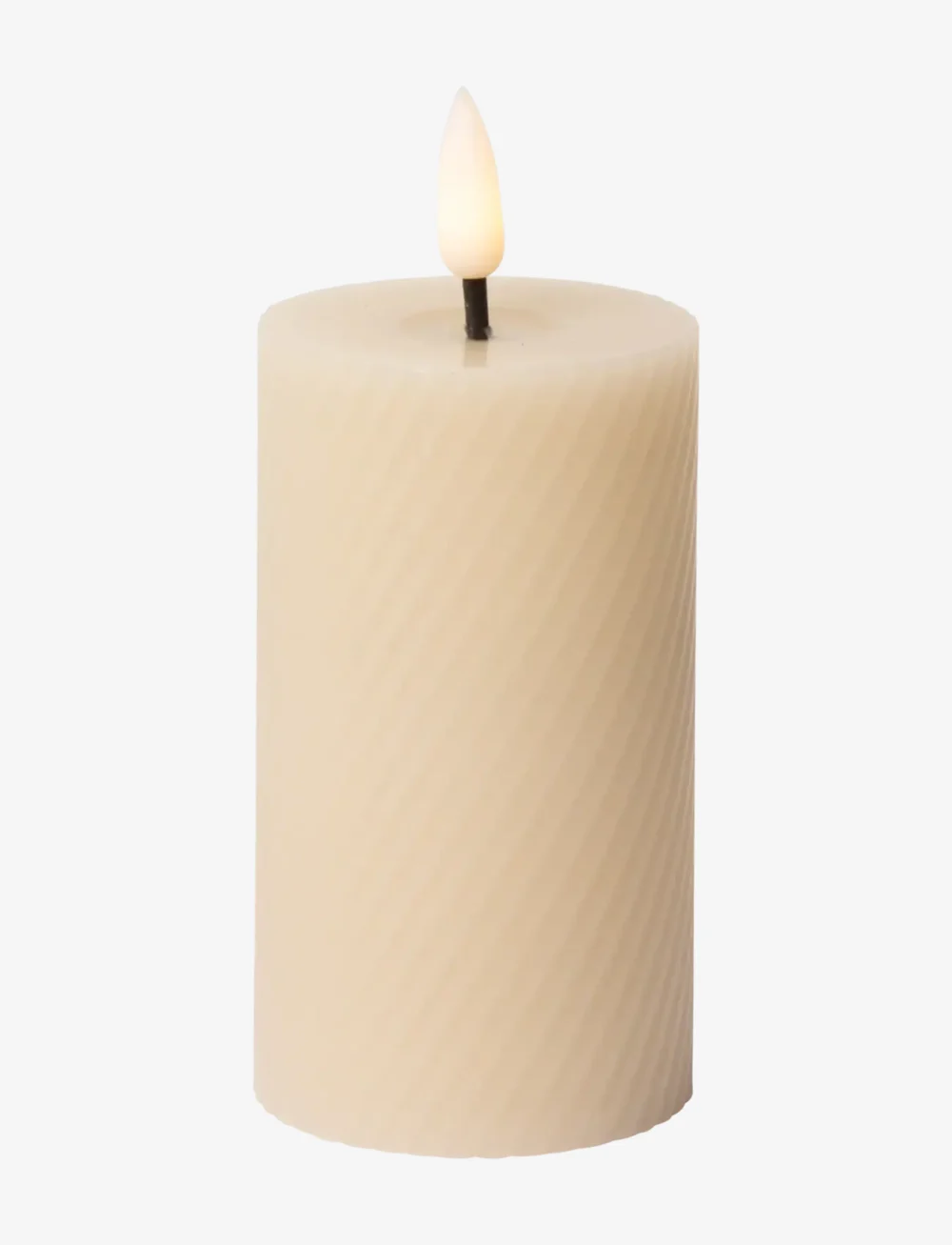 C'est Bon - Swirled LED pillar candle - led kerzen - sand - 1