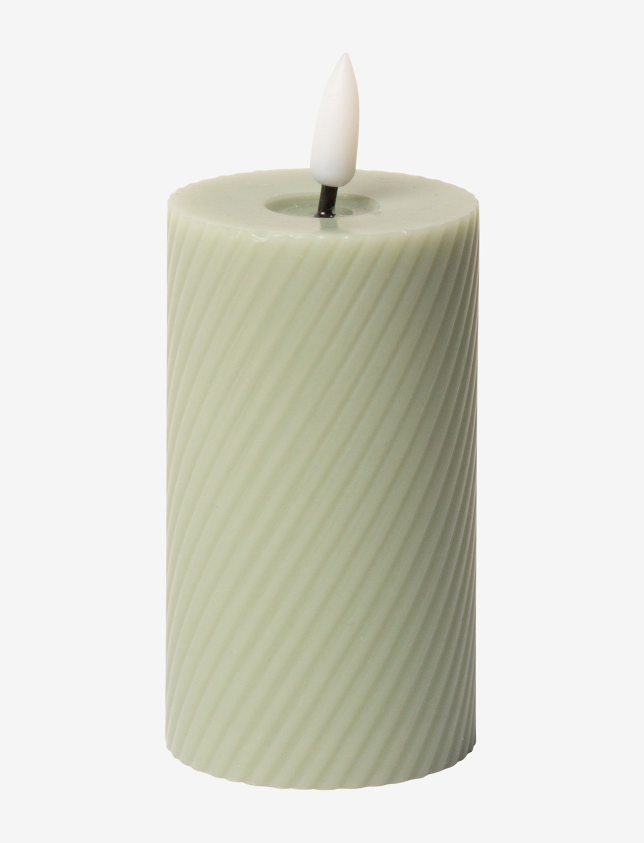 C'est Bon - Swirled LED pillar candle - led lys - verte - 0