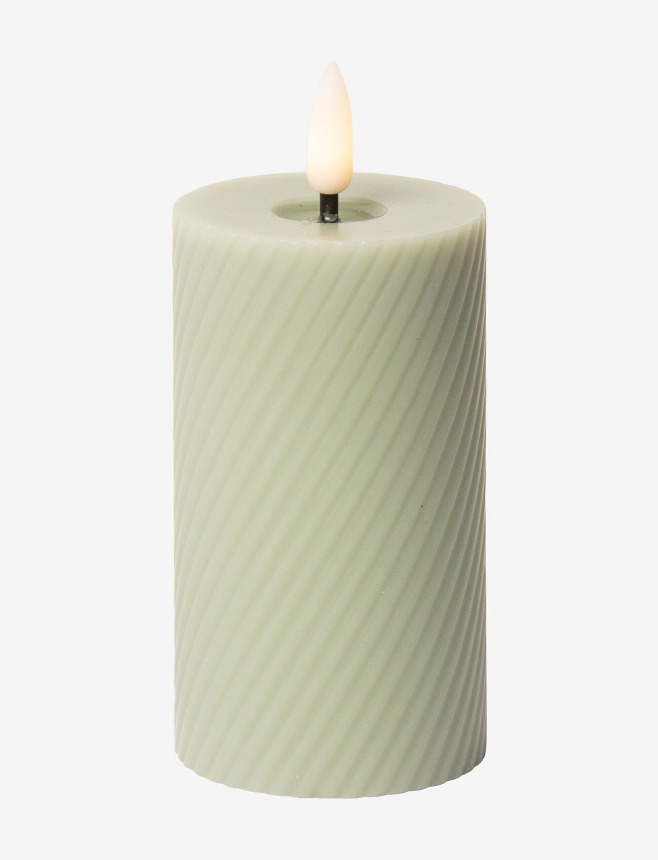 C'est Bon - Swirled LED pillar candle - led lys - verte - 1