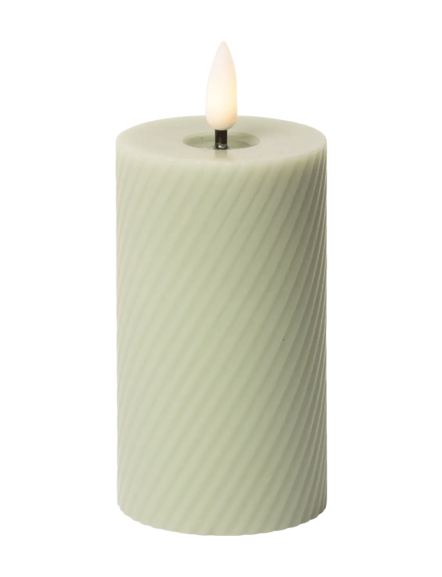 C'est Bon - Swirled LED pillar candle - madalaimad hinnad - verte - 1