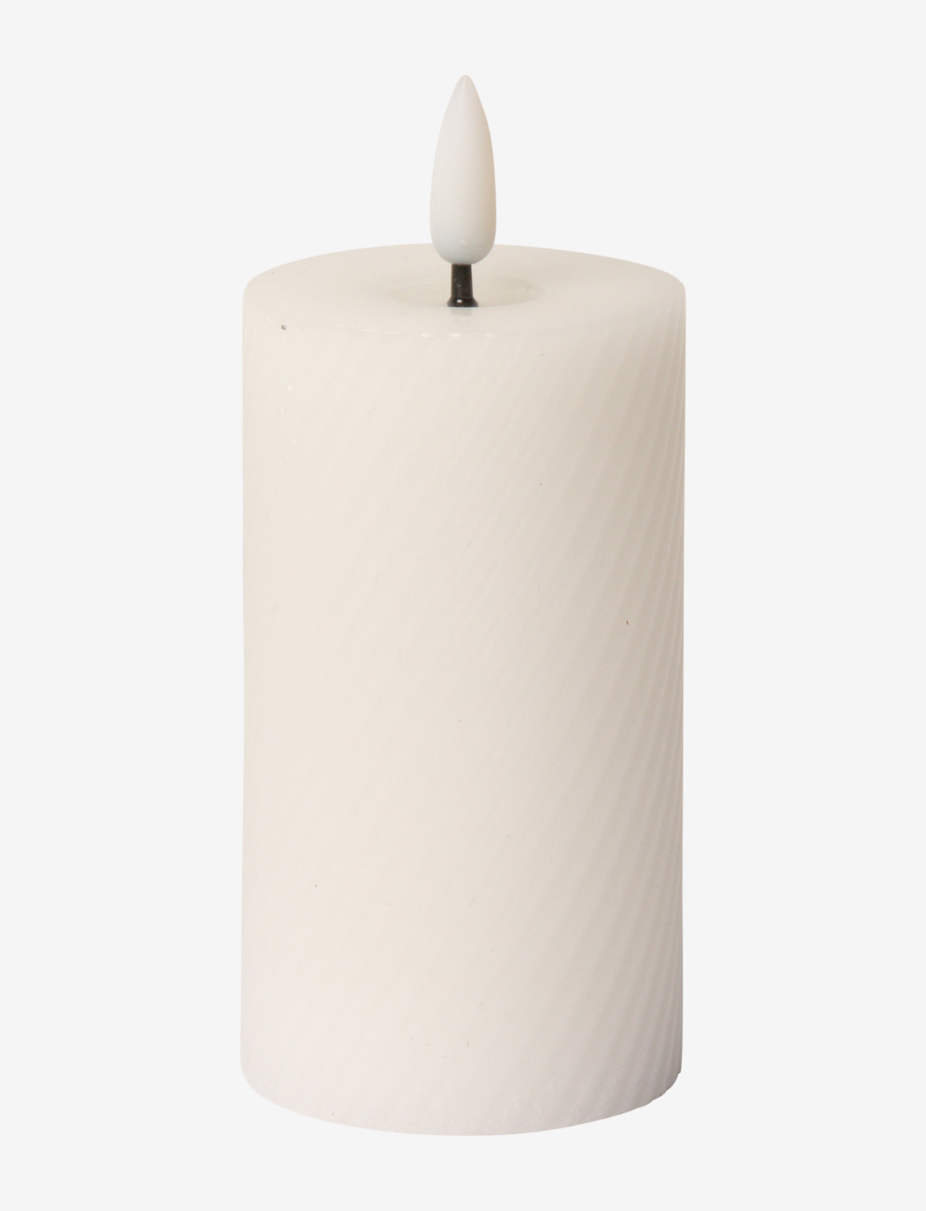 C'est Bon - Swirled LED pillar candle - shop by price - white - 0