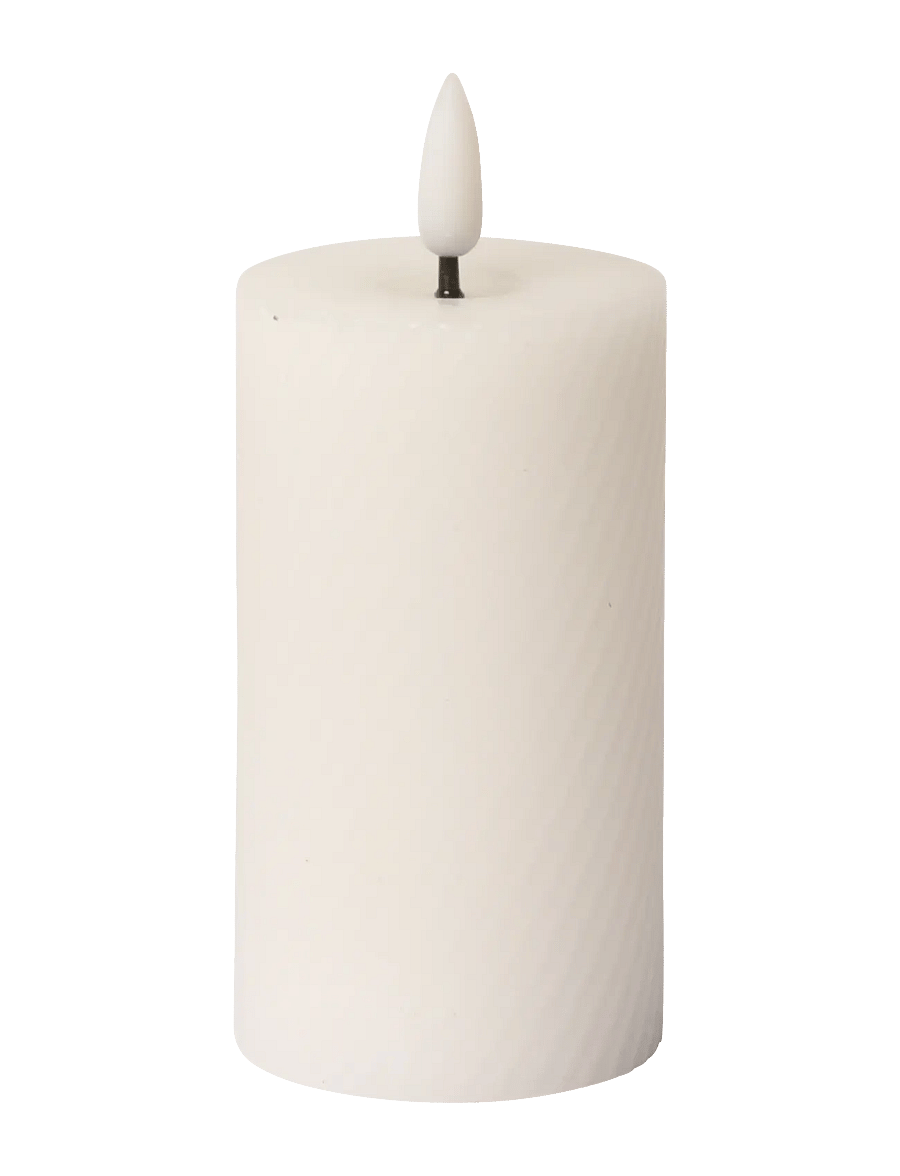 C'est Bon - Swirled LED pillar candle - madalaimad hinnad - white - 0