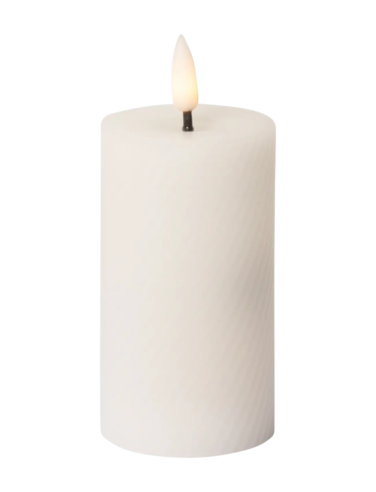 C'est Bon - Swirled LED pillar candle - laveste priser - white - 1