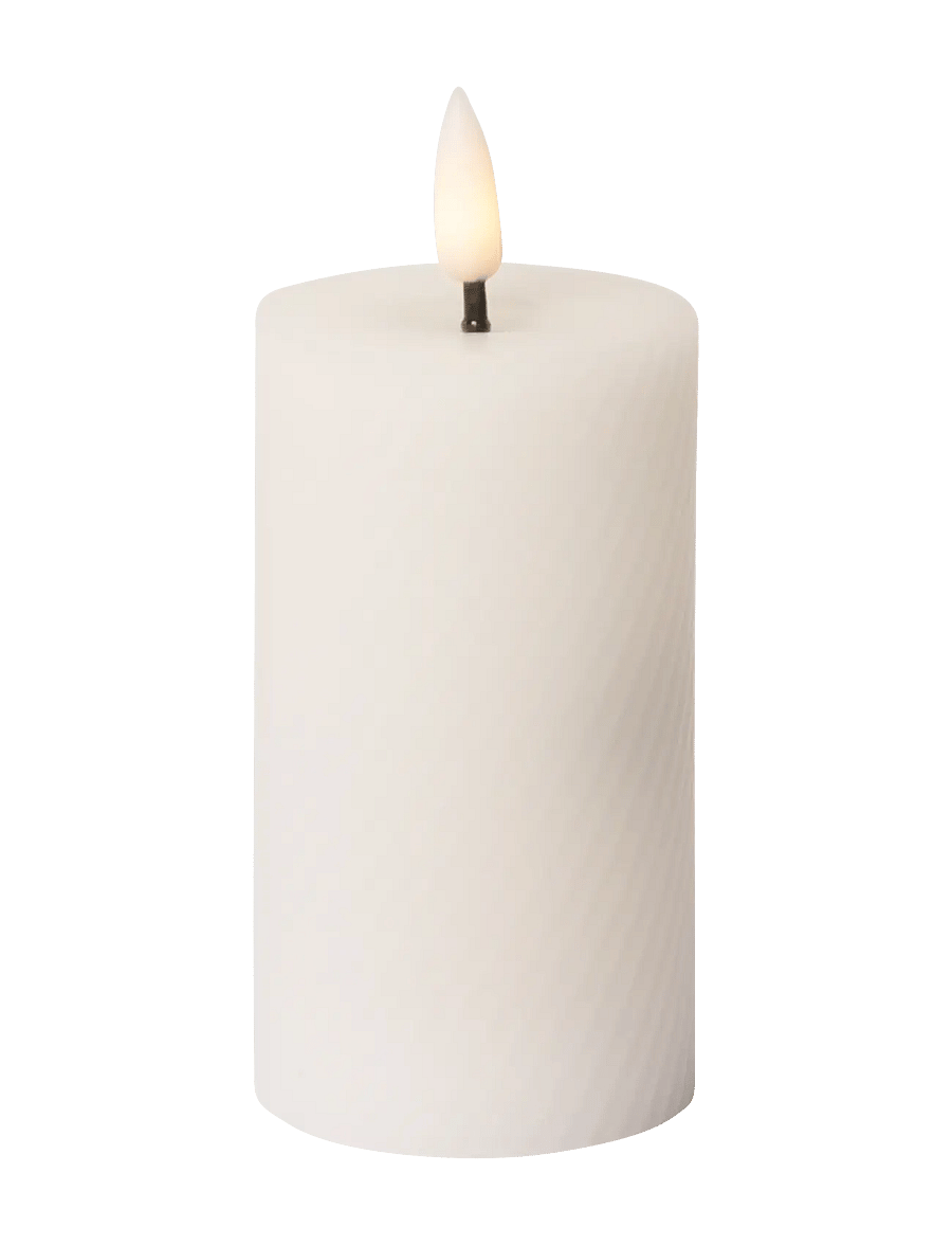 C'est Bon - Swirled LED pillar candle - madalaimad hinnad - white - 1
