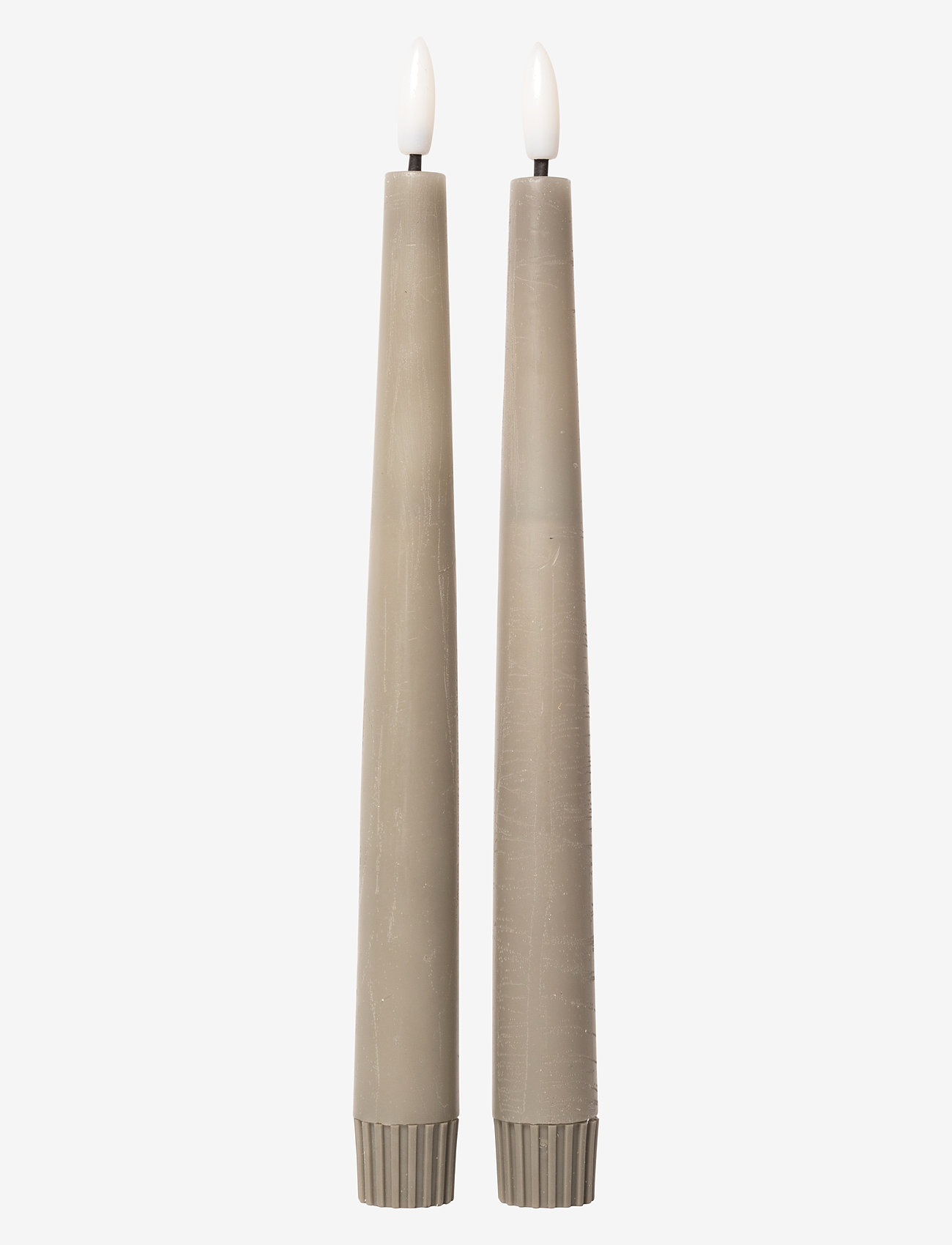 C'est Bon - Rustic finish LED taper candle 2-pack - laveste priser - grey - 0