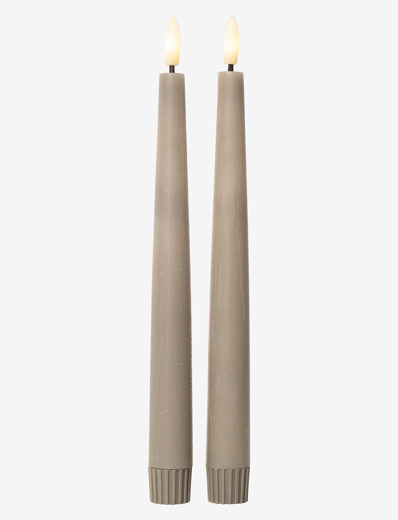 C'est Bon - Rustic finish LED taper candle 2-pack - laveste priser - grey - 1
