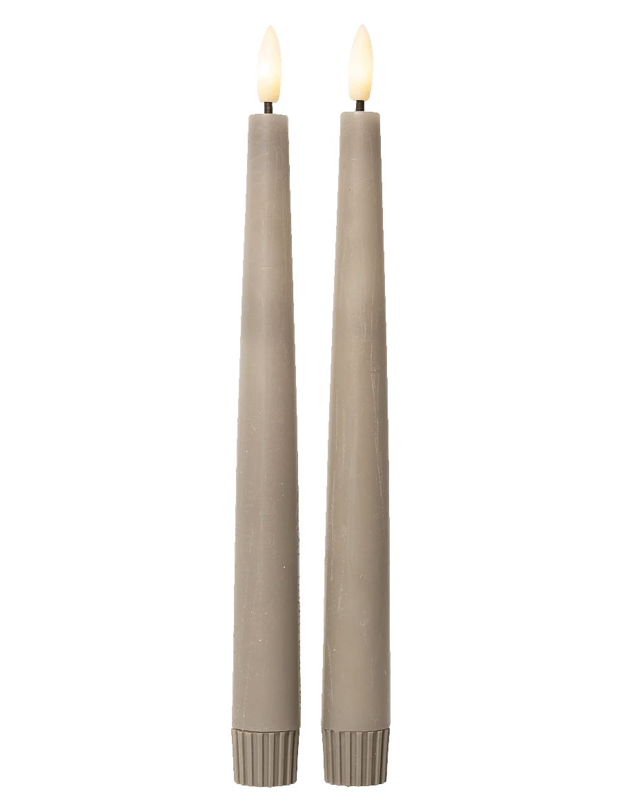 C'est Bon - Rustic finish LED taper candle 2-pack - madalaimad hinnad - grey - 1