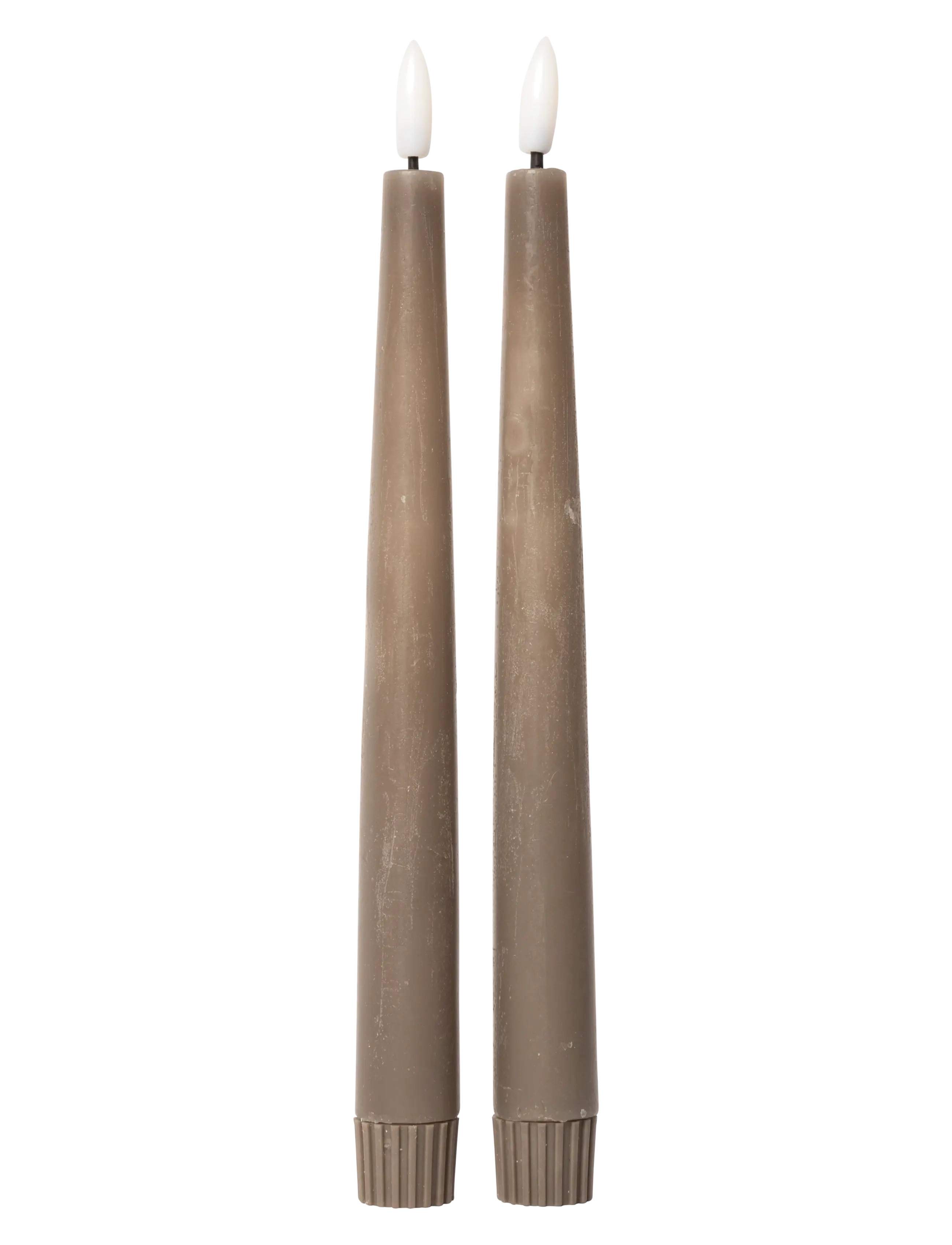 C'est Bon Rustic finish LED taper candle 2-pack - Dekoration - LATTE / brown