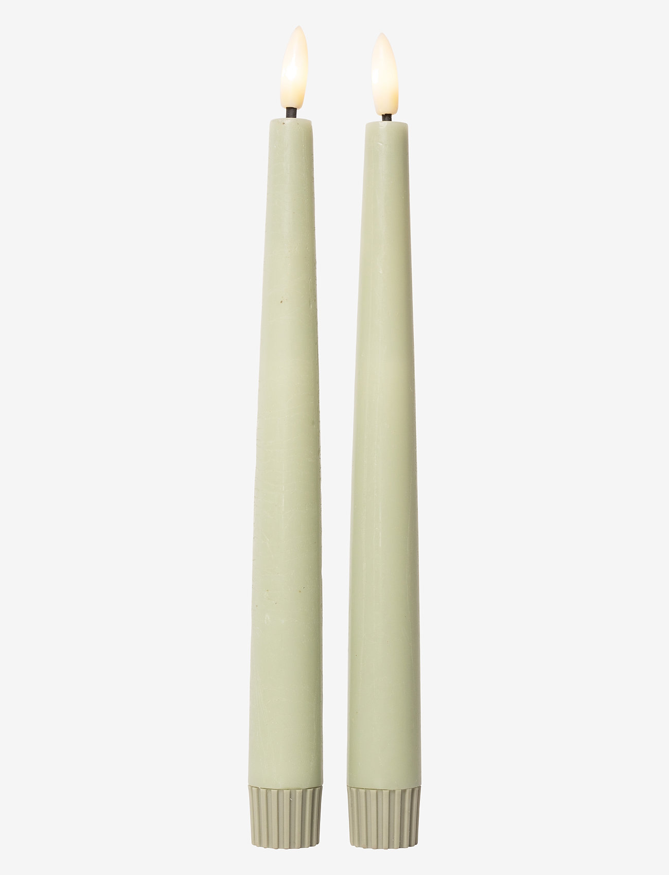 C'est Bon - Rustic finish LED taper candle 2-pack - die niedrigsten preise - verte - 1
