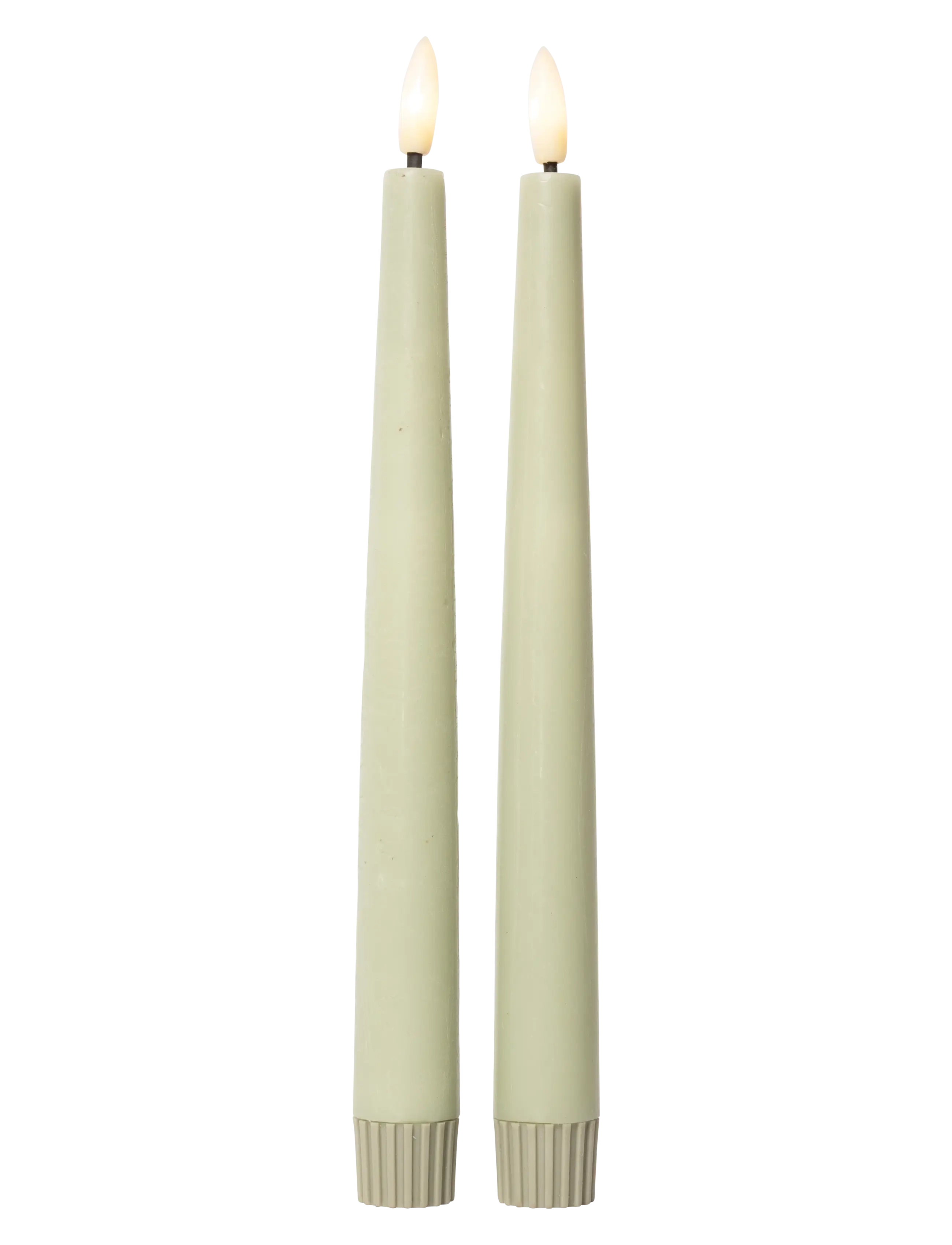 C'est Bon - Rustic finish LED taper candle 2-pack - die niedrigsten preise - verte - 1