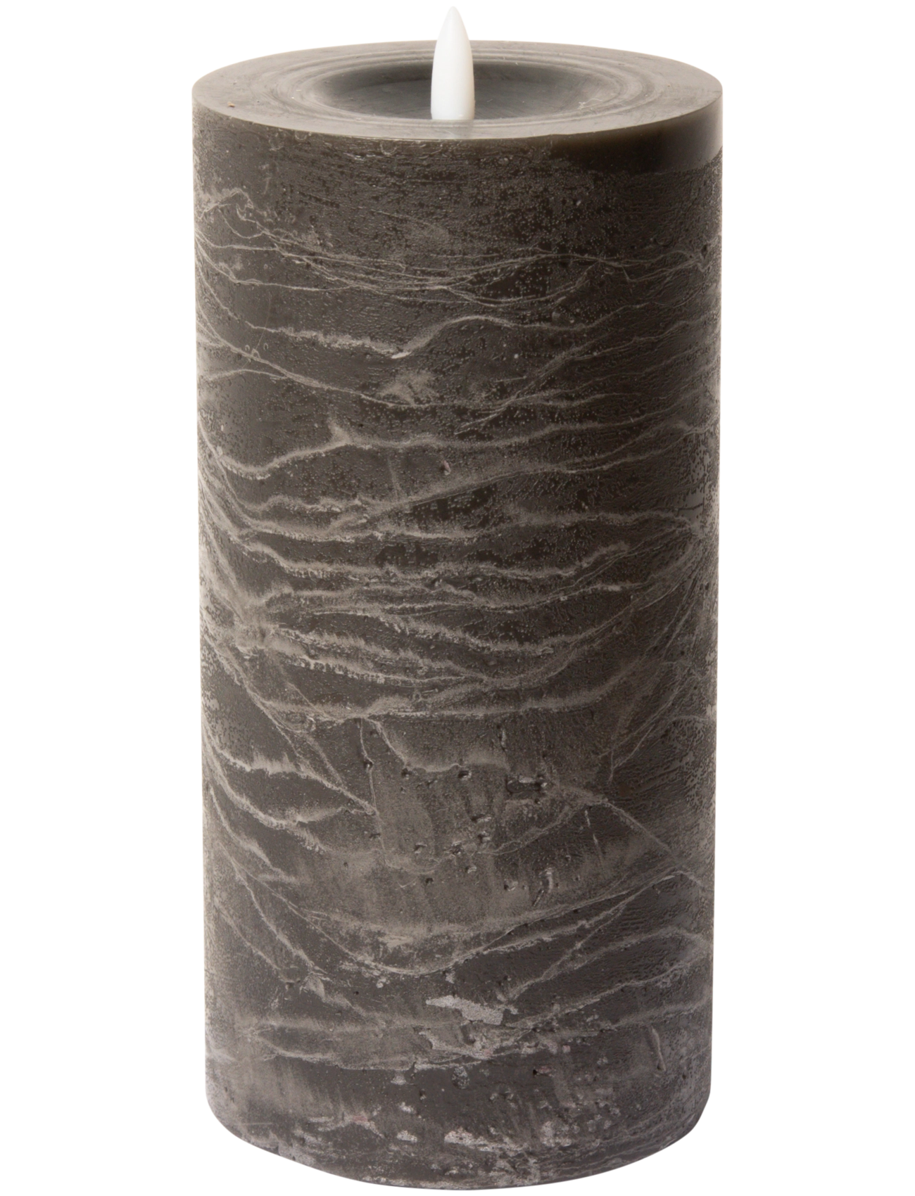 C'est Bon Rustic Finish Led Pillar Candle, LED-lys, Brun, Str: H20CM