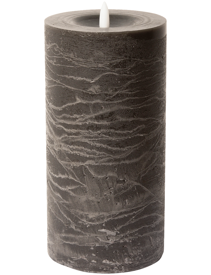 C'est Bon - Rustic finish LED pillar candle - madalaimad hinnad - charcoal - 0