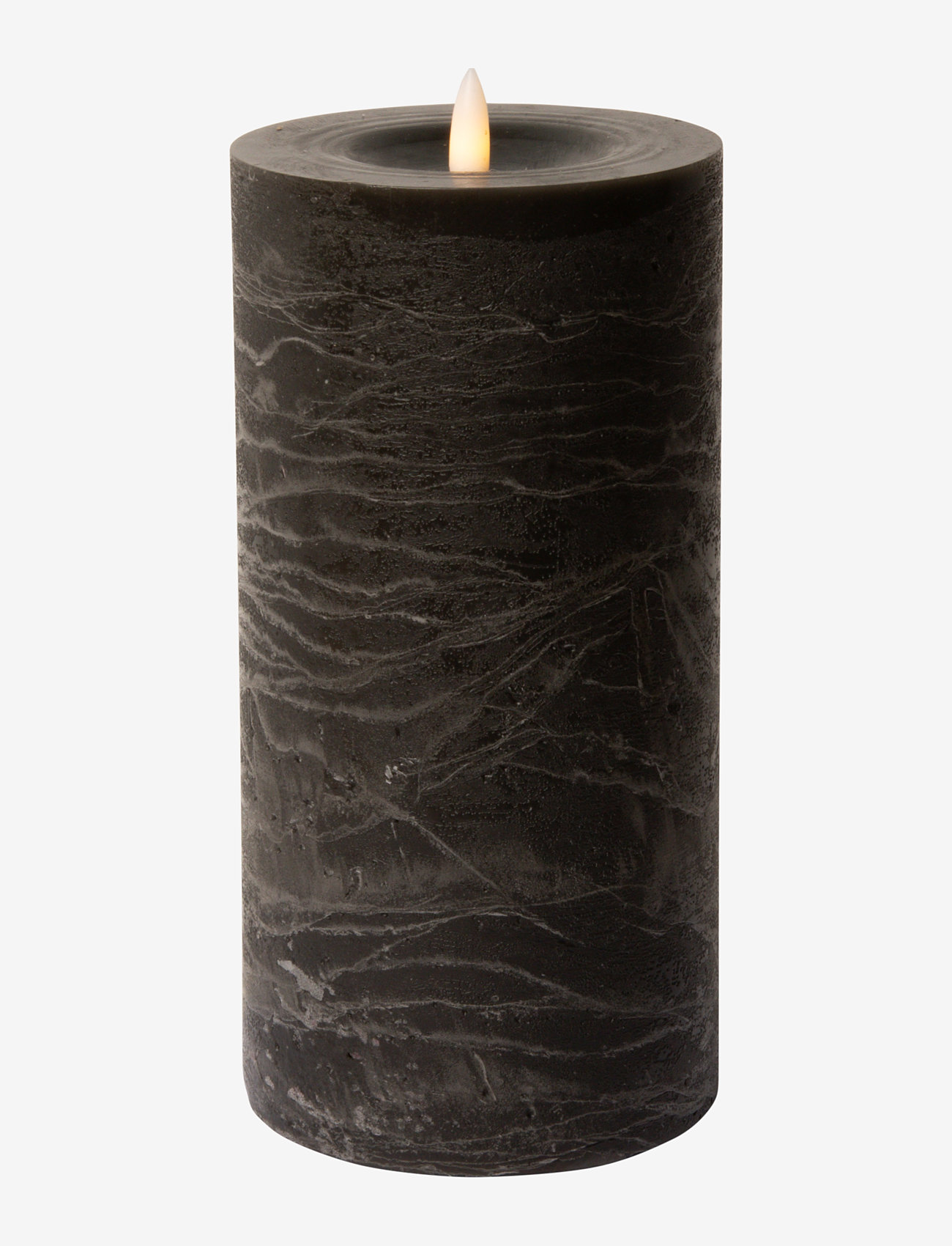 C'est Bon - Rustic finish LED pillar candle - laveste priser - charcoal - 1