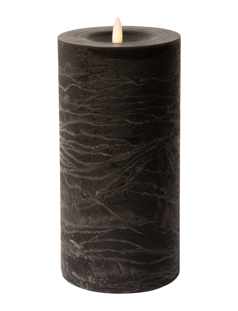 C'est Bon - Rustic finish LED pillar candle - madalaimad hinnad - charcoal - 1