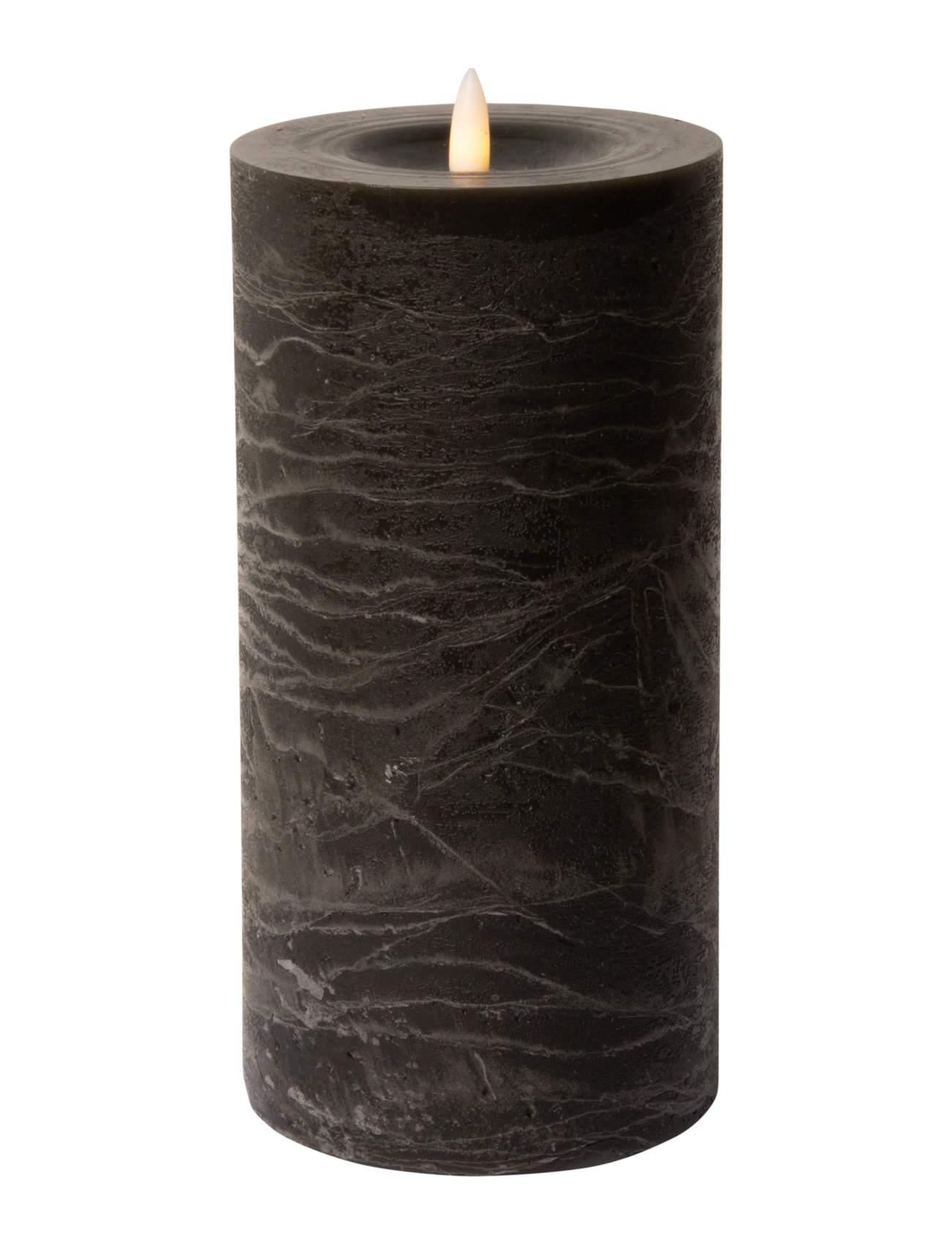 C'est Bon - Rustic finish LED pillar candle - madalaimad hinnad - charcoal - 1