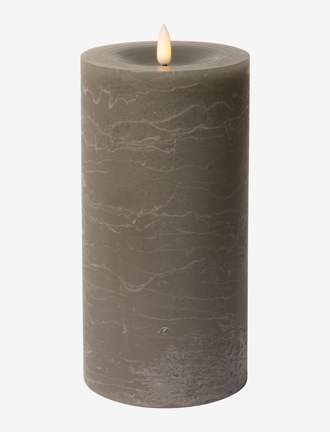 C'est Bon - Rustic finish LED pillar candle - lowest prices - grey - 0